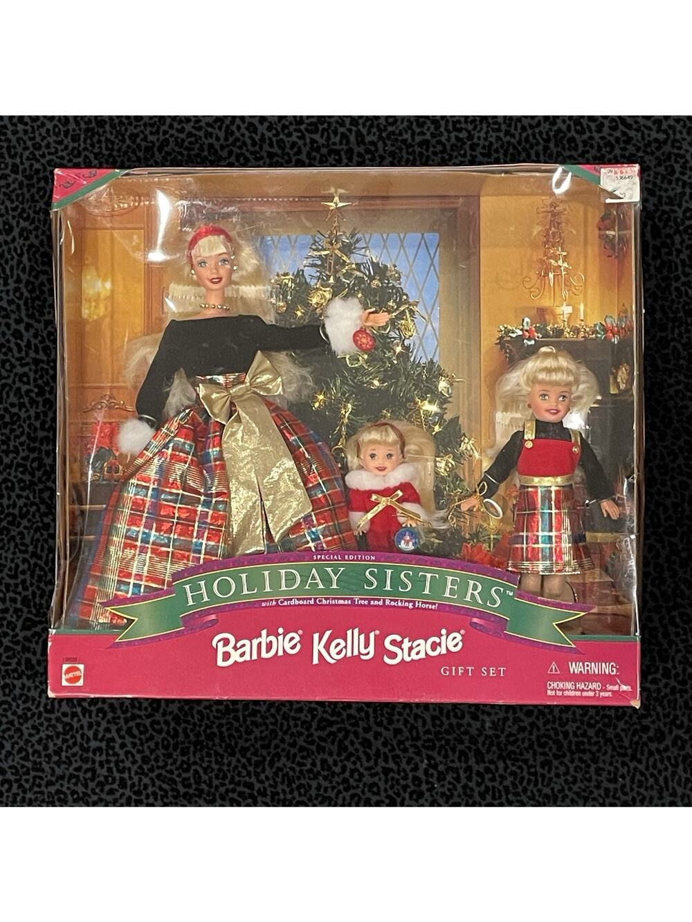 1998 Mattel Holiday Sisters Barbie Kelly & Stacie Doll Special Edition Gift Set
